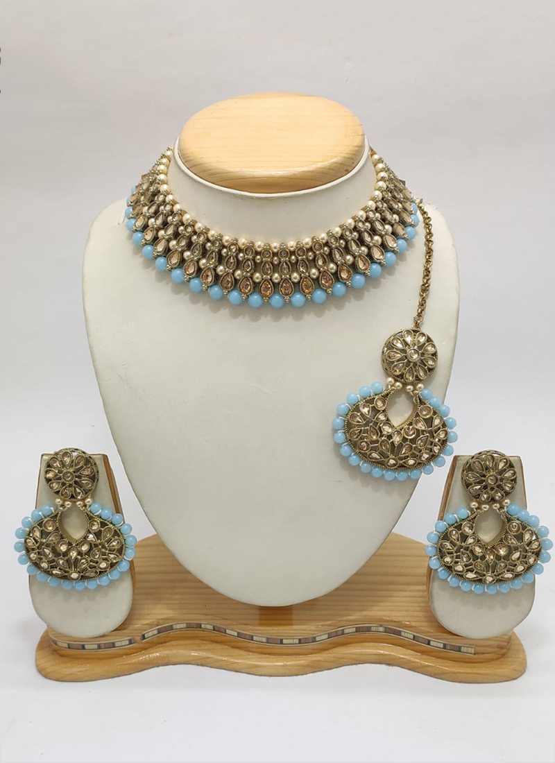 Sky blue sale colour jewellery